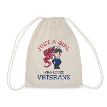 Just A Girl Who Loves Veterans Day - Turnbeutel - Natur - Vorne