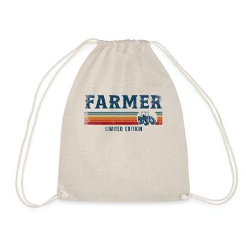 Farming Farmer Retro Vintage - Turnbeutel - Natur - Vorne