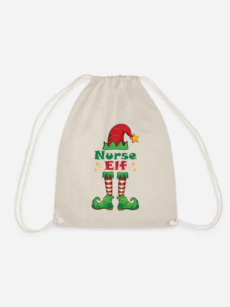 Nurse Elf Krankenschwester Elfenkostüm - Turnbeutel - Natur