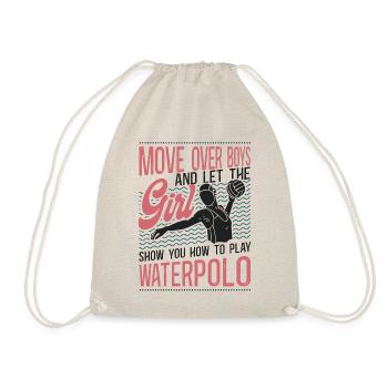 Water Polo Girl Vintage Move Over - Drawstring Bag - nature - Front