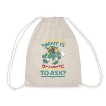 The Earth wants world peace - Drawstring Bag - nature - Front