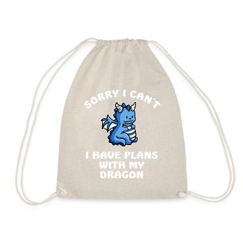 Désolé, je ne peux pas avoir de plans avec mon dragon - Sac de sport léger - nature - Devant