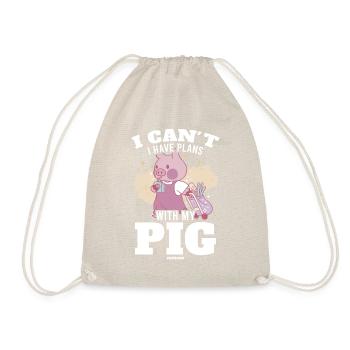 Pig - Drawstring Bag - nature - Front