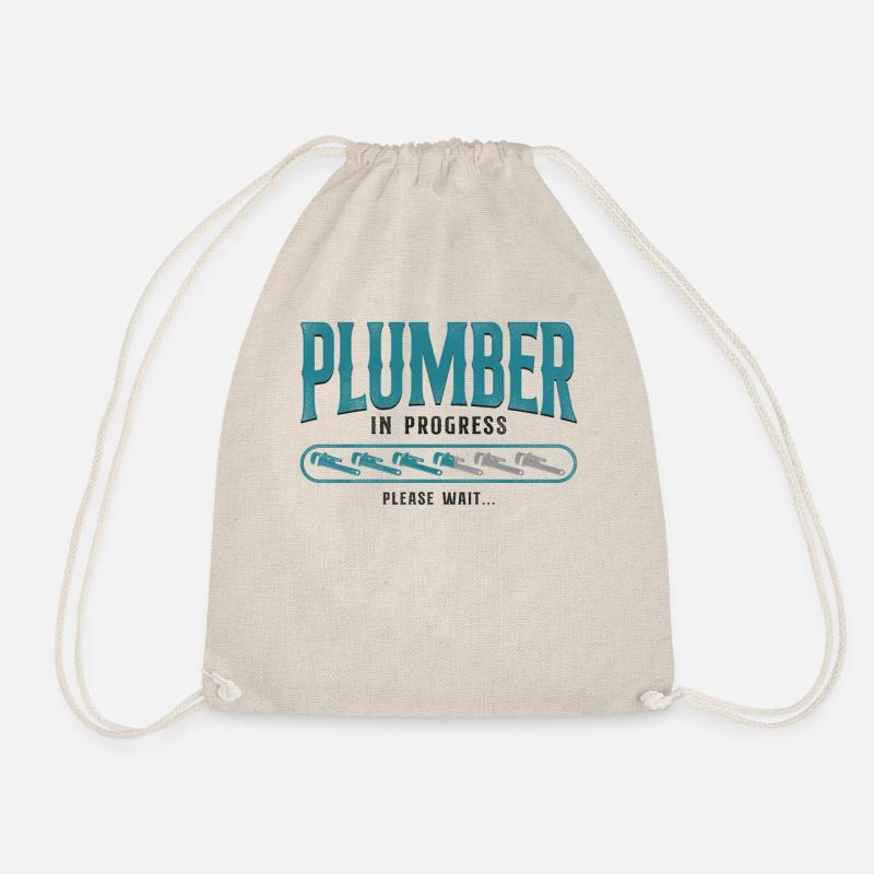 Plumbing Plumber Vintage Plumber - Drawstring Bag - nature