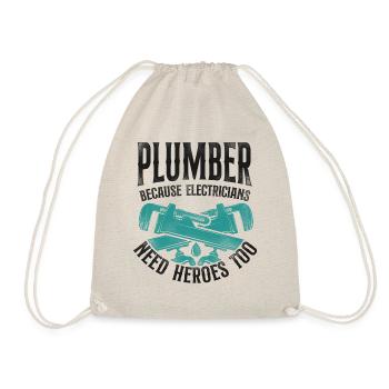 Plumbing Plumber Electrician - Drawstring Bag - nature - Front