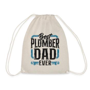 Plumbing Plumber Dad Vintage Best - Drawstring Bag - nature - Front