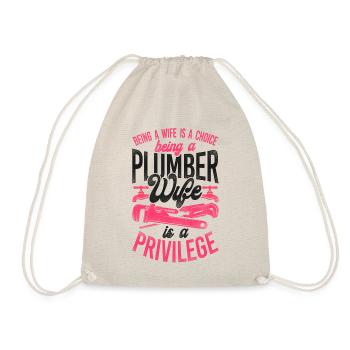 Plomberie Plombier Femme Mari - Sac de sport léger - nature - Devant