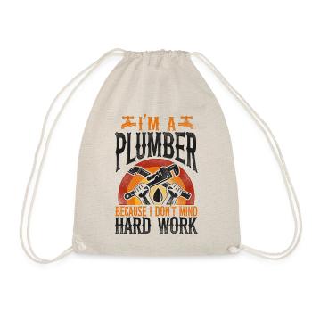 Plumbing Plumber Vintage I'm A - Turnbeutel - Natur - Vorne