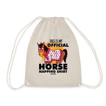 This Is My Official Horse Napping Shirt - Turnbeutel - Natur - Vorne