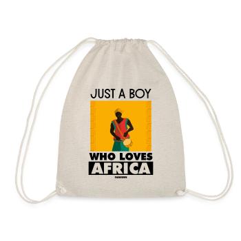 Just A Boy Who Loves Africa - Drawstring Bag - nature - Front