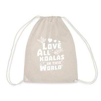 Girl Koala Bear Australia Children - Drawstring Bag - nature - Front
