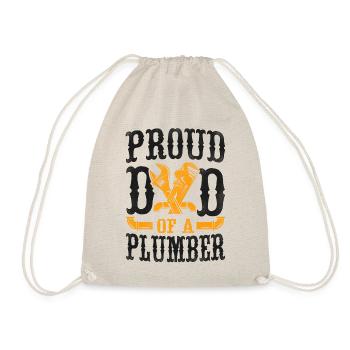 Plumbing Plumber Dad Vintage Proud - Drawstring Bag - nature - Front