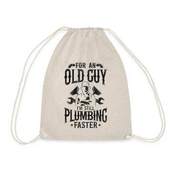 Plumbing Plumber Grandpa Retired - Drawstring Bag - nature - Front