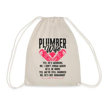 Plumbing Plumber Wife Plumber Wife - Turnbeutel - Natur - Vorne