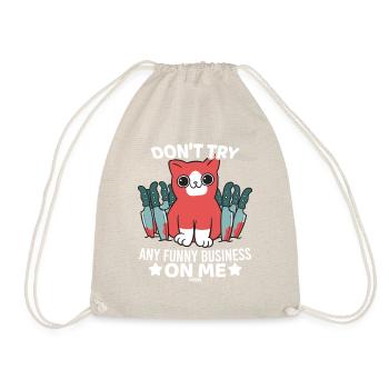 cute cat is crazy - Drawstring Bag - nature - Front
