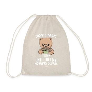 funny saying bad mood coffee - Drawstring Bag - nature - Front