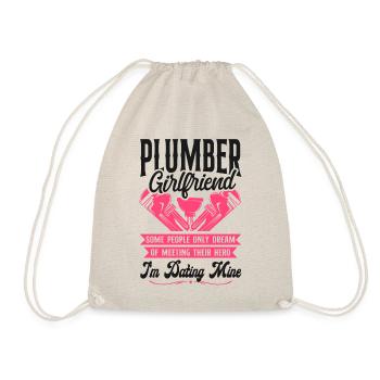 Plumbing Plumber Girlfriend - Drawstring Bag - nature - Front