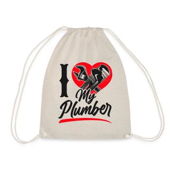 Plumbing Plumber Girlfriend Wife - Drawstring Bag - nature - Front