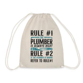 Plombier de plomberie Vintage Règle #1 - Sac de sport léger - nature - Devant