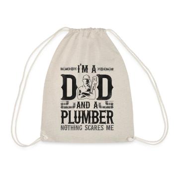 Plumbing Plumber Dad Vintage I'm A - Drawstring Bag - nature - Front