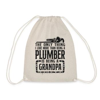 Plumbing Plumber Grandpa Vintage - Drawstring Bag - nature - Front