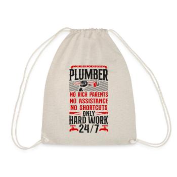 Plumbing Plumber Plumber No Rich - Turnbeutel - Natur - Vorne