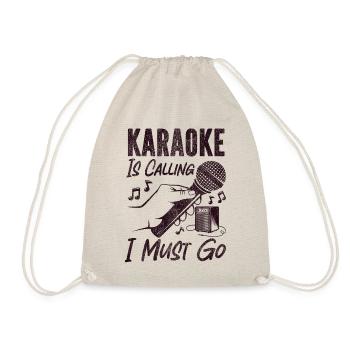 Karaoke Singer Vintage Karaoke Is - Drawstring Bag - nature - Front