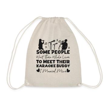 Chanteur de karaoké Mari Femme - Sac de sport léger - nature - Devant