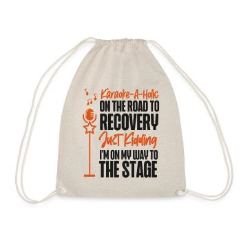Karaoke Singer Karaoke-A-Holic On - Drawstring Bag - nature - Front