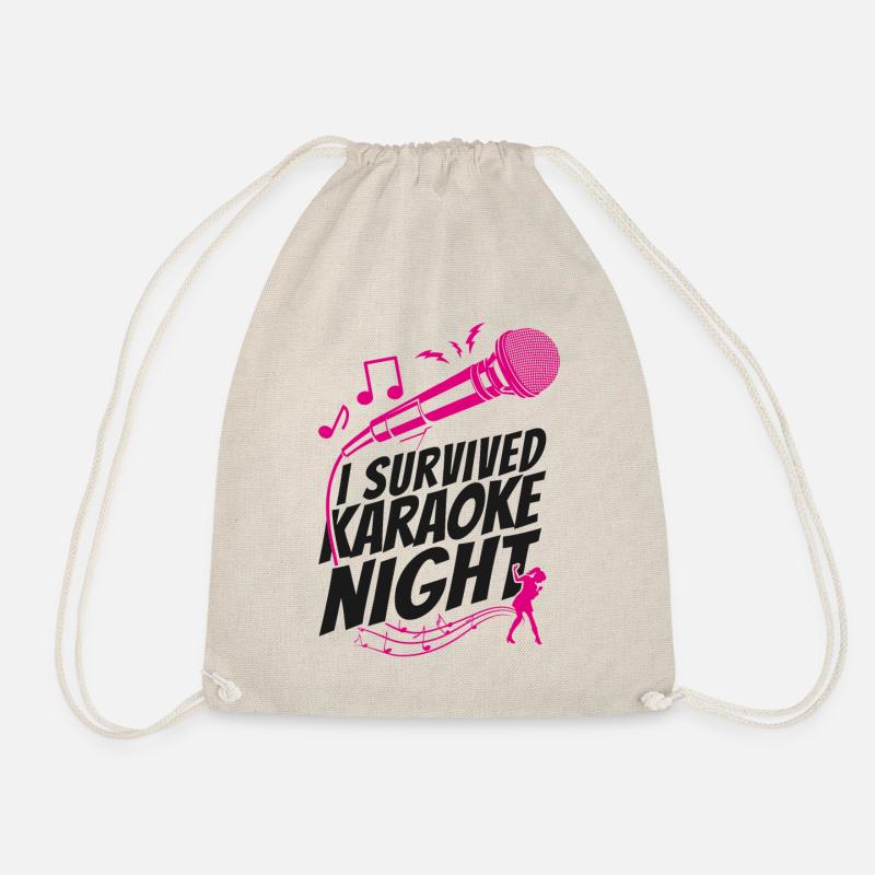 Karaoke Singer I Survived Karaoke - Turnbeutel - Natur