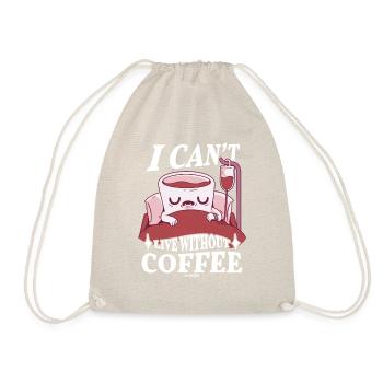 Coffee Espresso Capuccino Office Funny Gift - Drawstring Bag - nature - Front