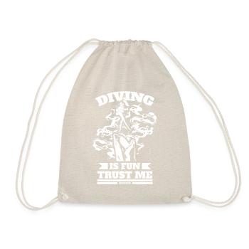 Diving Scuba Instructor Holiday Summer Gift - Drawstring Bag - nature - Front