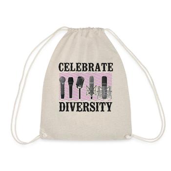 Karaoke Singer Microphone Vocalist - Drawstring Bag - nature - Front