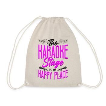 Karaoke Singer The Karaoke Stage - Drawstring Bag - nature - Front