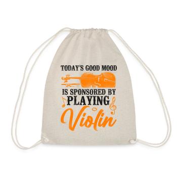 Violin Violinist Vintage Today's - Turnbeutel - Natur - Vorne