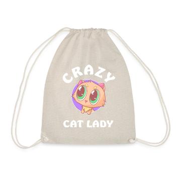 Crazy Cat Lady - Drawstring Bag - nature - Front