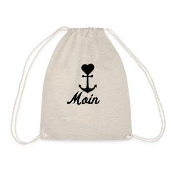 Moin Anker Maritime Meer Segeln - Turnbeutel - Natur - Vorne