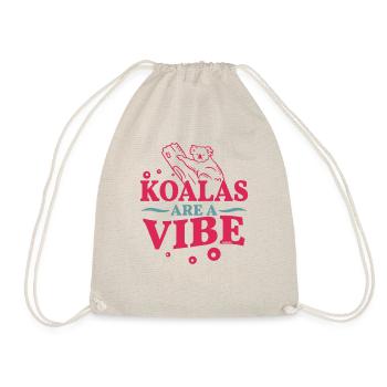 cute koala on a tree - Drawstring Bag - nature - Front