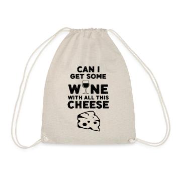 Drôle de vin au fromage disant idée cadeau - Sac de sport léger - nature - Devant