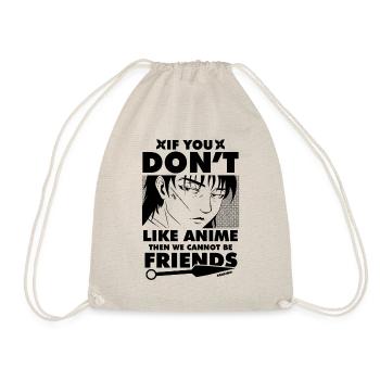 I Love Anime Japan Manga Cosplay Nerd Geschenk - Turnbeutel - Natur - Vorne