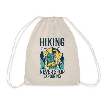 Hiking never stop exploring wandern Naturfreund - Drawstring Bag - nature - Front