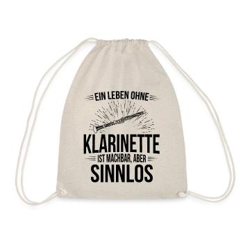 Klarinette Klarinettenspieler Klarinettist - Turnbeutel - Natur - Vorne