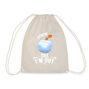 Goldfisch Fischglas Aquarium Wasser - Turnbeutel - Natur - Vorne