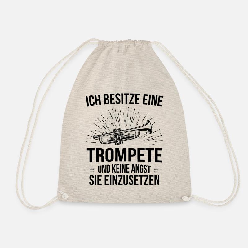 Trompete Trompetenspieler Trompeter - Turnbeutel - Natur