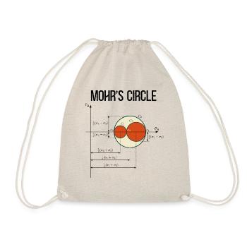Stress state according to Mohr's circle - Drawstring Bag - nature - Front