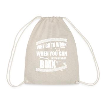 BMX Arbeit Beruf Leidenschaft Hobby - Turnbeutel - Natur - Vorne