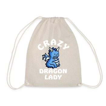 Crazy Dragon Lady - Turnbeutel - Natur - Vorne