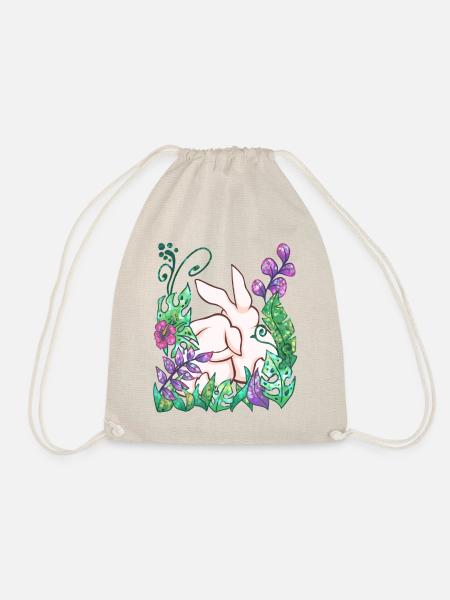 Hase Tier Geschenk Dschungel - Turnbeutel - Natur