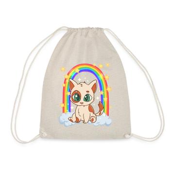 Diversity LGBTQ Regenbogen Babykatze Haustier - Turnbeutel - Natur - Vorne