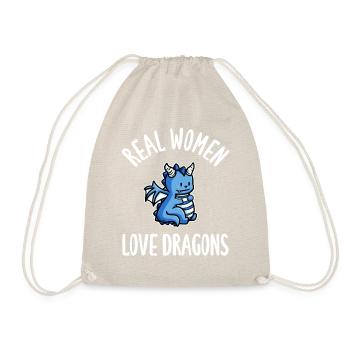 Real Women Love Dragons - Turnbeutel - Natur - Vorne